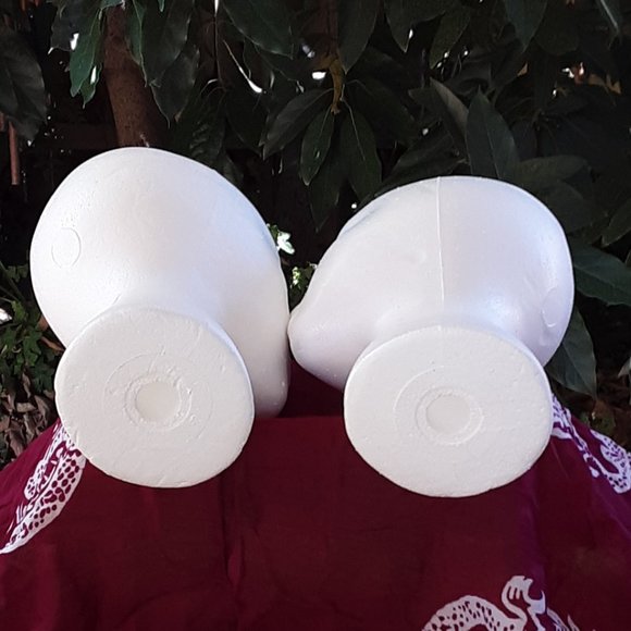 Styrofoam Heads Set of 2 Wigs Beauty Mannequin Dolls Crafts Display No Bundling - Picture 14 of 16